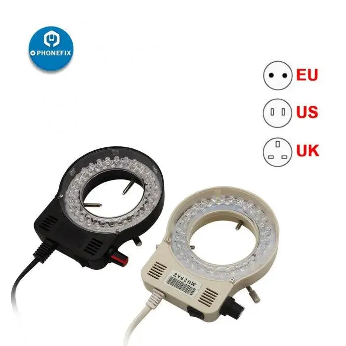110V 220V Adjustable LED Ring Light Lamp for Microscope Camera