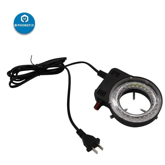 110V 220V Adjustable LED Ring Light Lamp for Microscope Camera