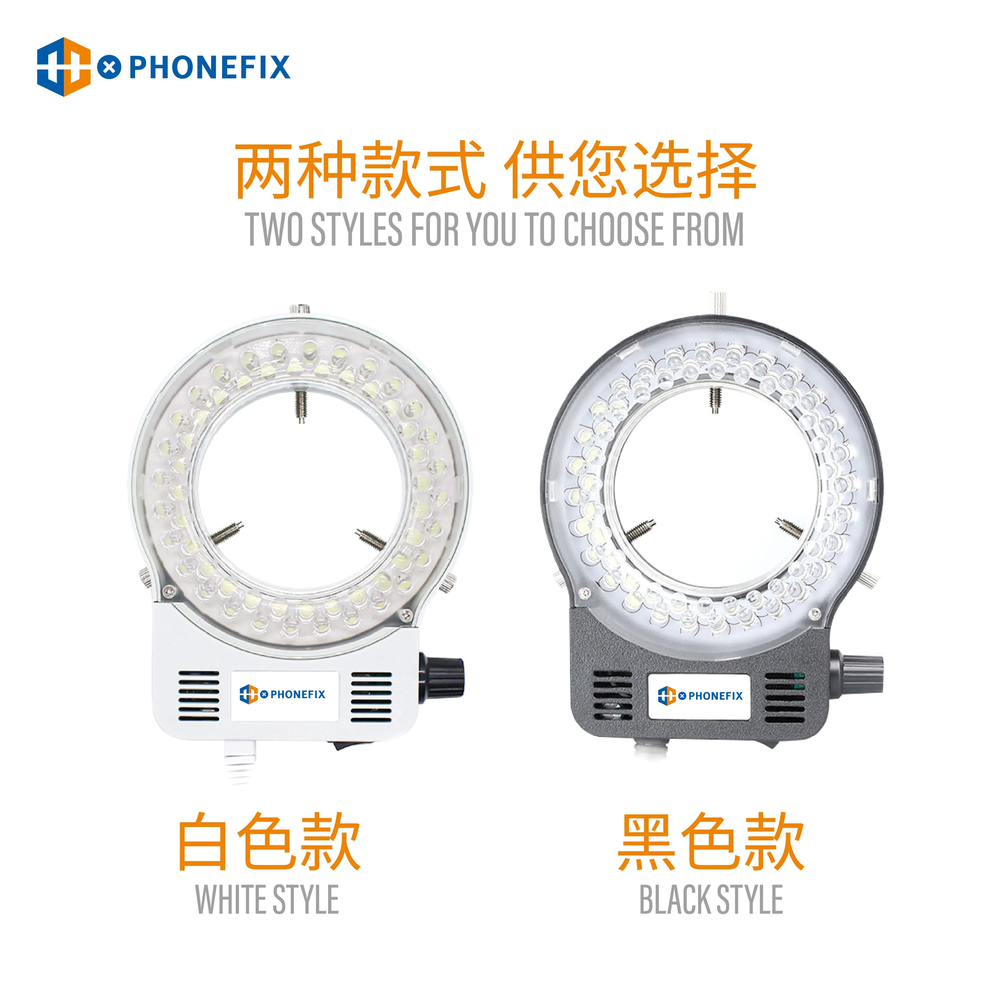 110V 220V Adjustable LED Ring Light Lamp for Microscope Camera