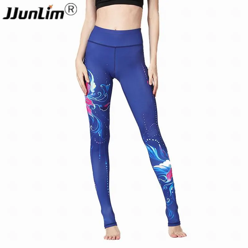 2018 Printed Yoga Pants Women High Waist Yoga Leggings for Fitness Sports Tight Pants Seamless Running Leggings Sport Trousers