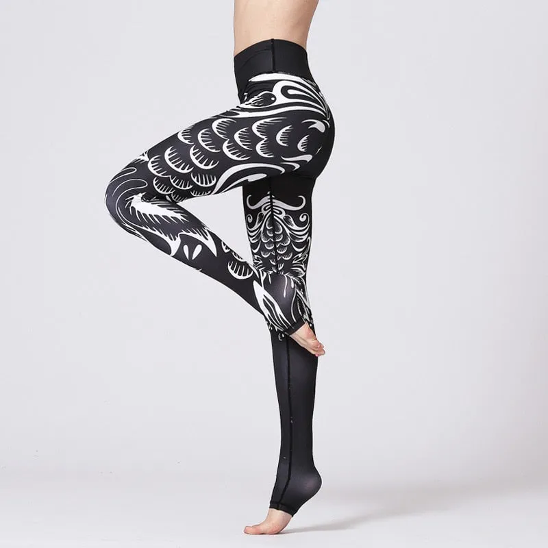 2018 Printed Yoga Pants Women High Waist Yoga Leggings for Fitness Sports Tight Pants Seamless Running Leggings Sport Trousers