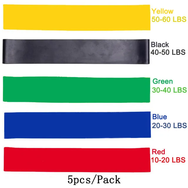 500mm Yoga Tension Latex Loop Gym Crossfit Strength Resistance Bands Fitness Women Pilates Set Elastic Training Workout Expander