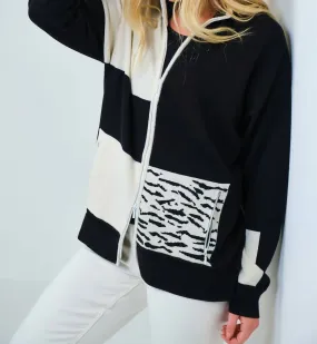 ANIMAL BLOCK ZIP JACKET