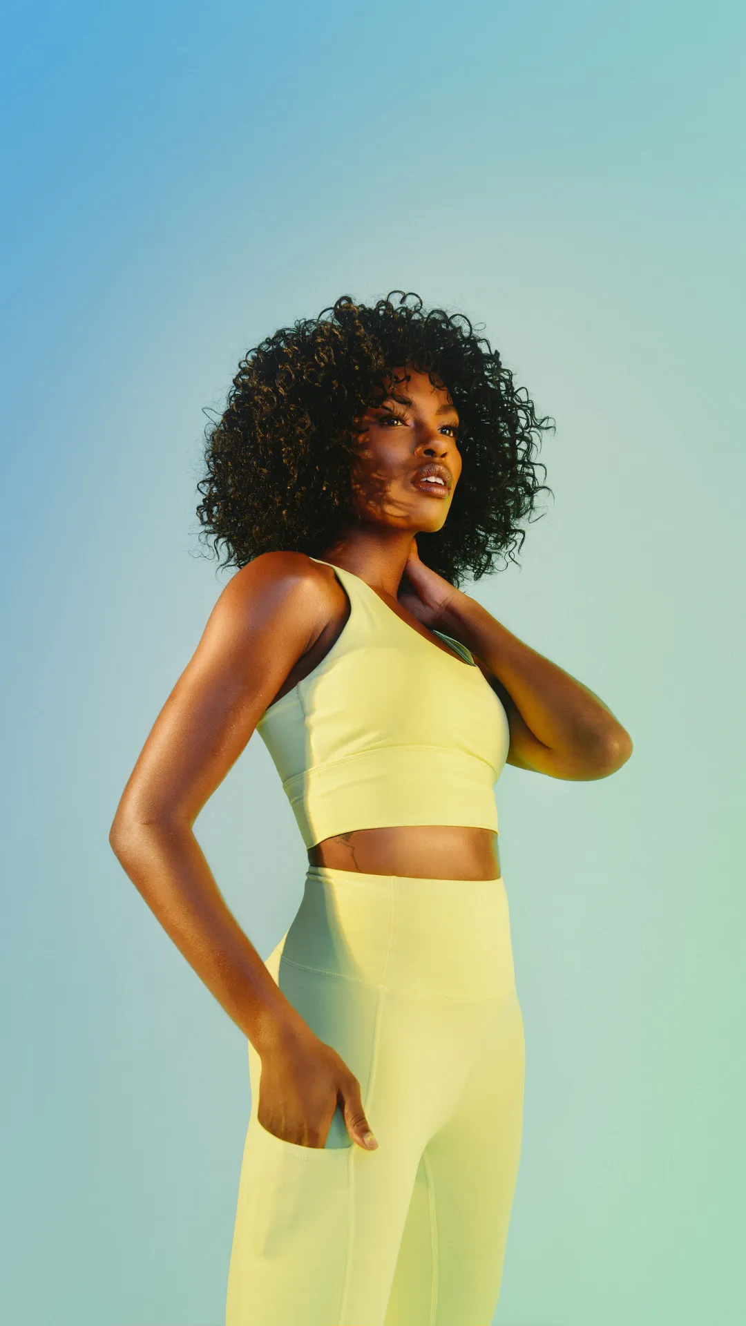 Ansa Medium Impact Sports Bra - Citron - FINAL SALE