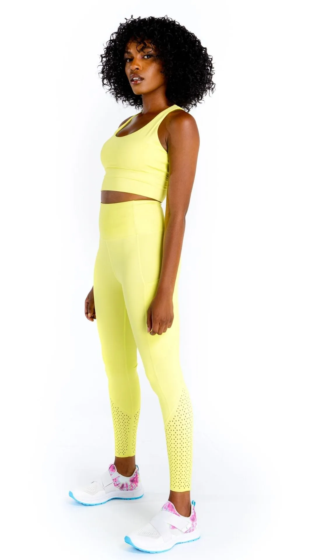 Ansa Medium Impact Sports Bra - Citron - FINAL SALE