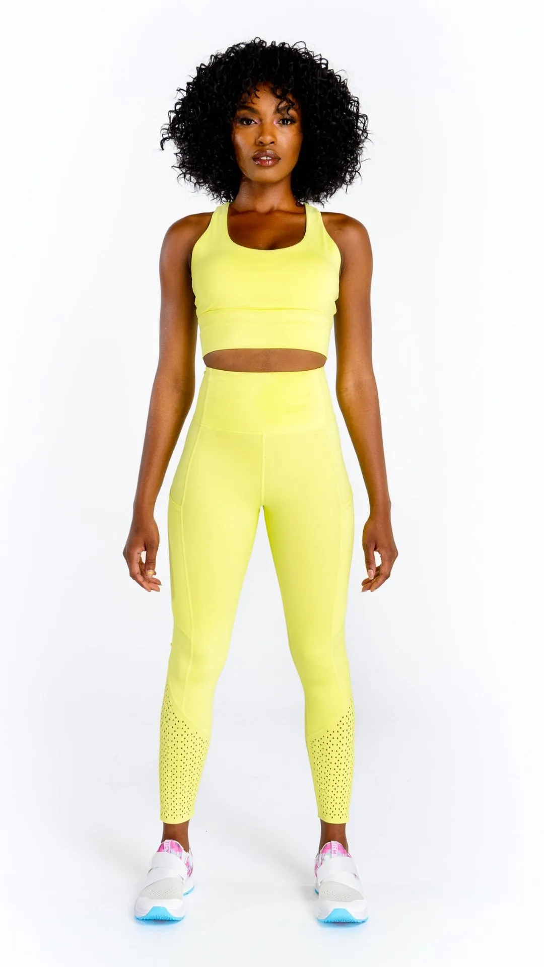 Ansa Medium Impact Sports Bra - Citron - FINAL SALE