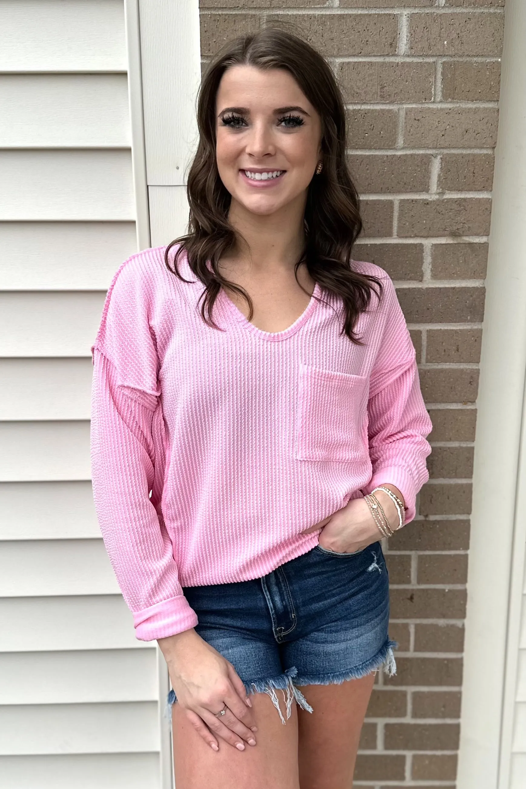 ARIANA Drop Shoulder Knit Top