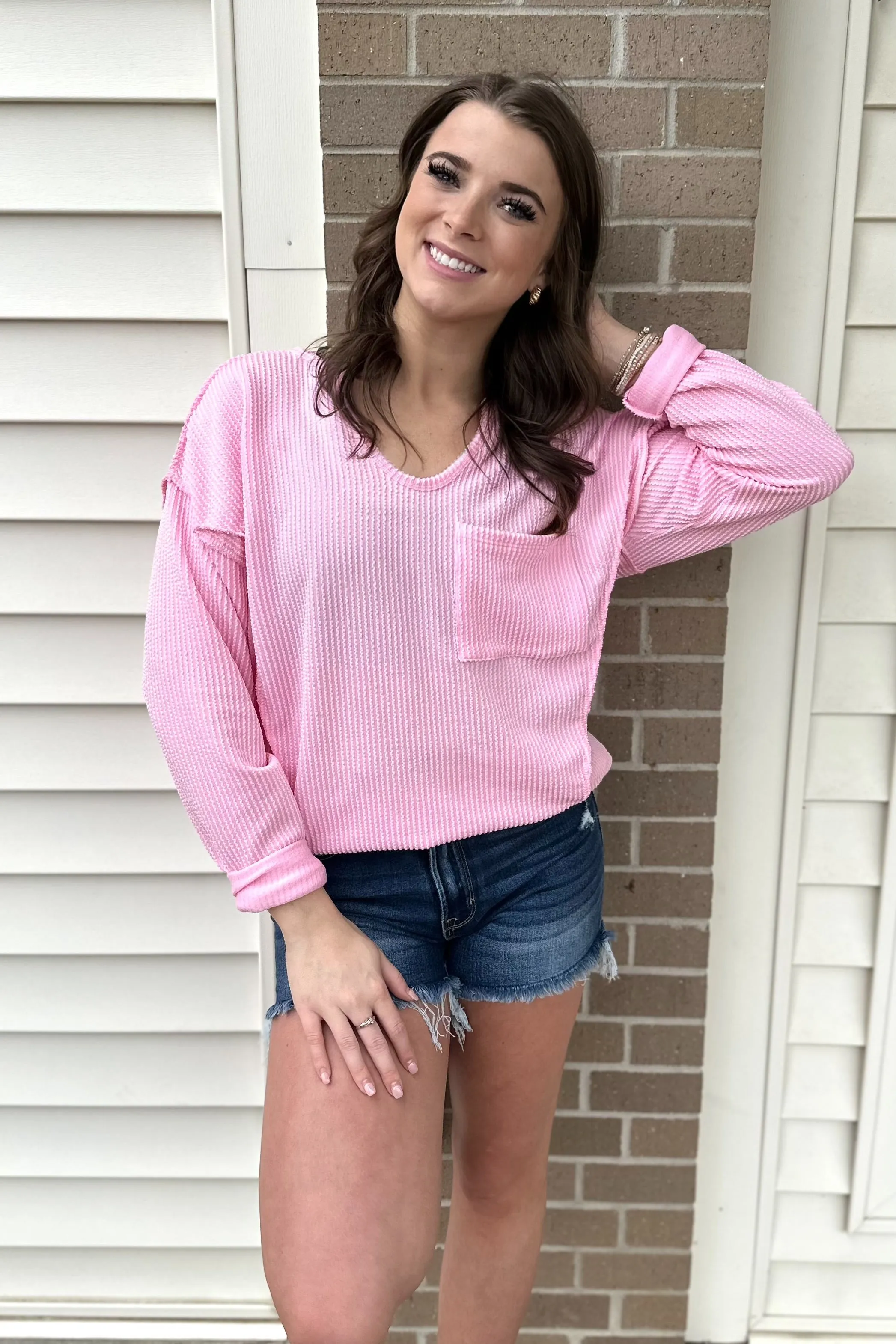 ARIANA Drop Shoulder Knit Top