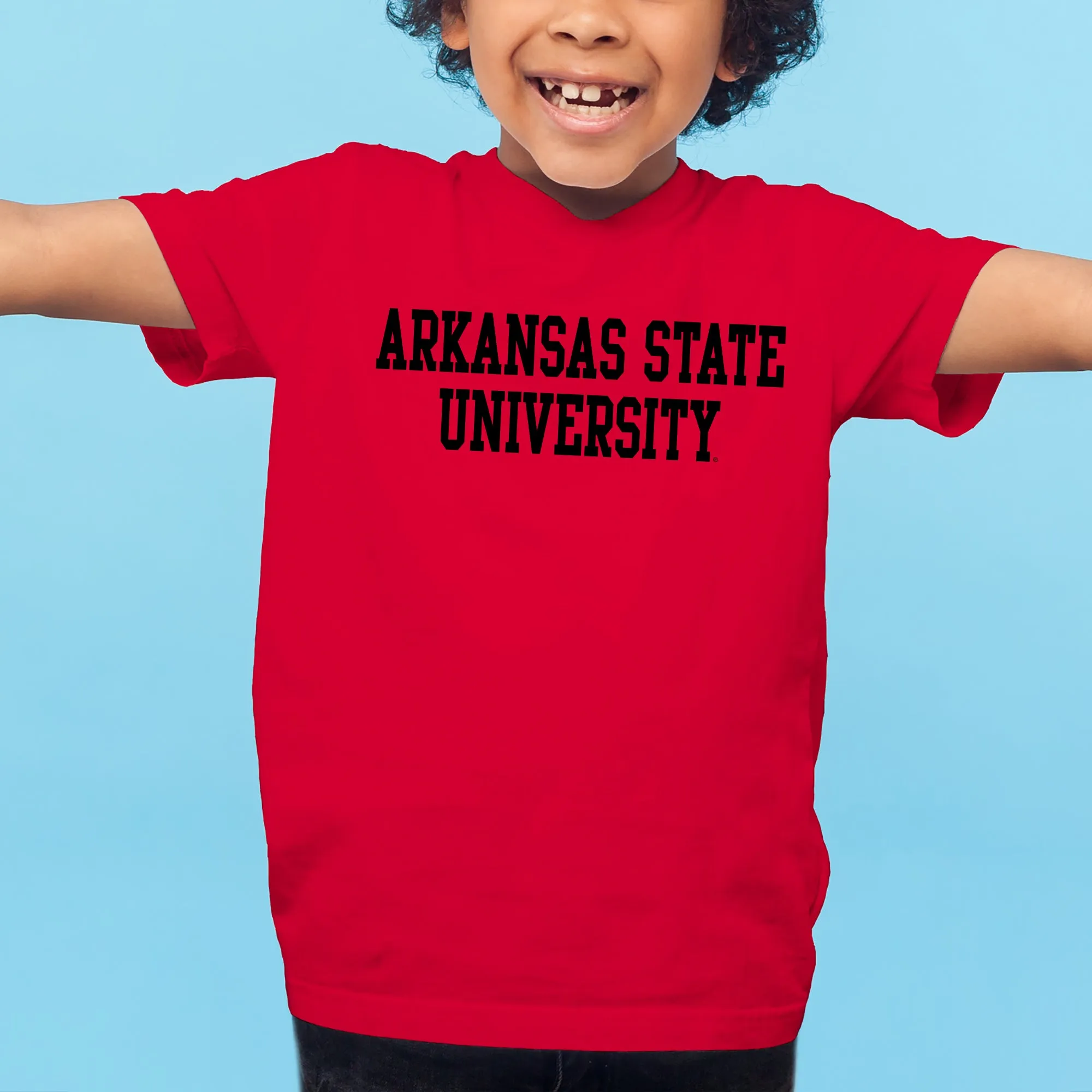 Arkansas State Basic Block Youth T-Shirt - Red