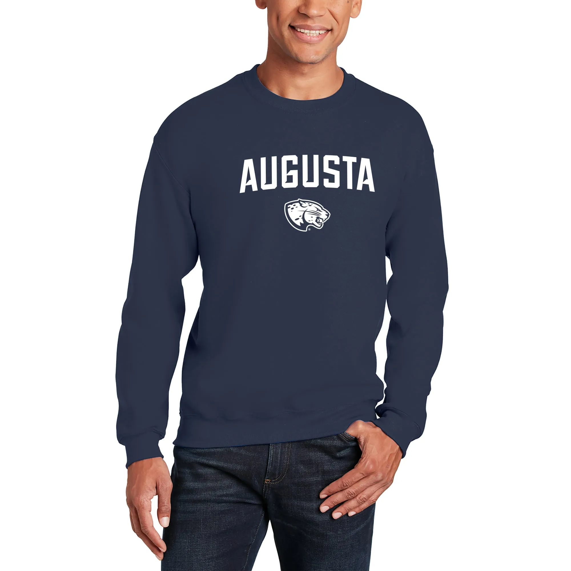 Augusta University Arch Logo Crewneck - Navy