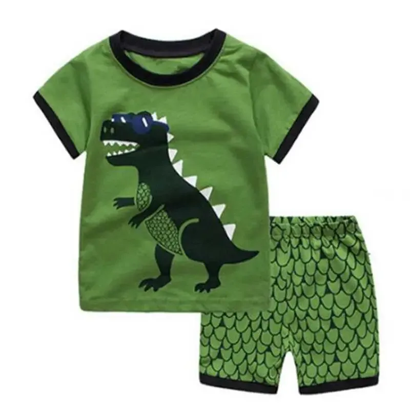 Baby Boys 2-7Year Long Dinosaur Pajama Sets