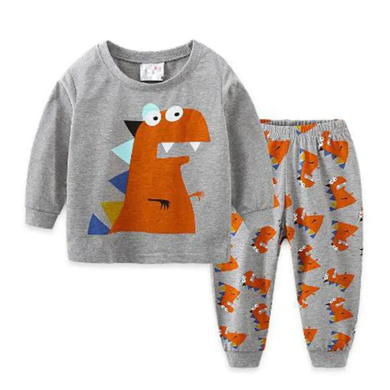 Baby Boys 2-7Year Long Dinosaur Pajama Sets