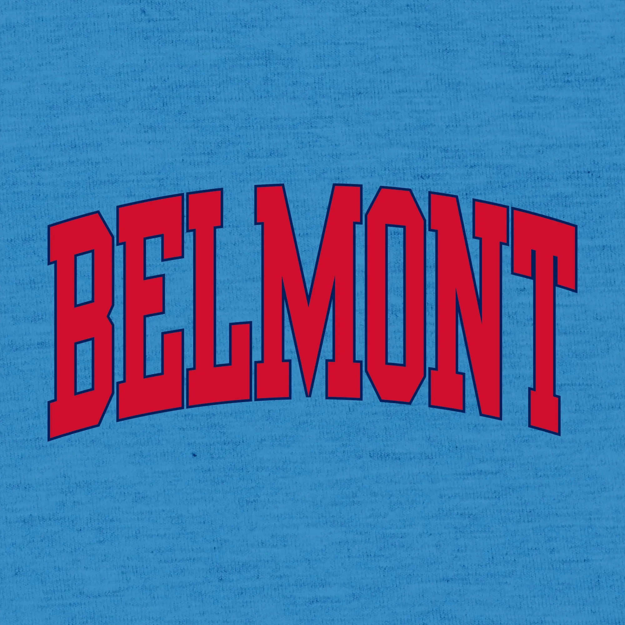 Belmont Bruins Mega Arch T-Shirt - Heather Sapphire