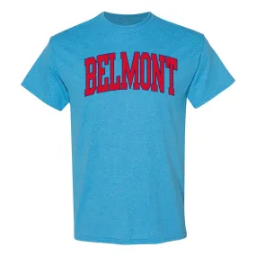 Belmont Bruins Mega Arch T-Shirt - Heather Sapphire