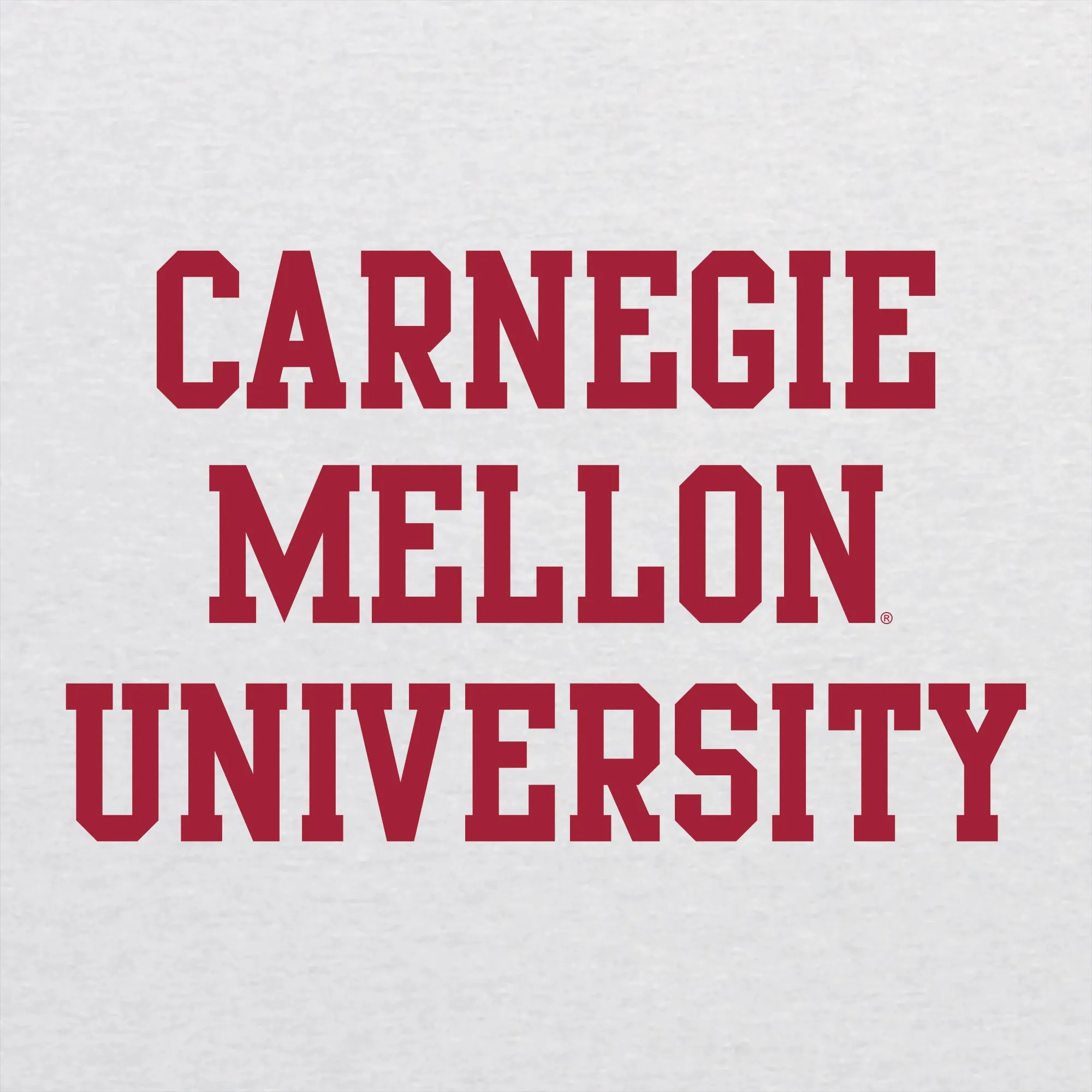 Carnegie Mellon University Tartans Basic Block Canvas Triblend Short Sleeve T Shirt - Solid White Triblend