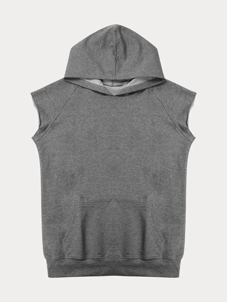 Casual Cotton Hooded Sports Tank Top