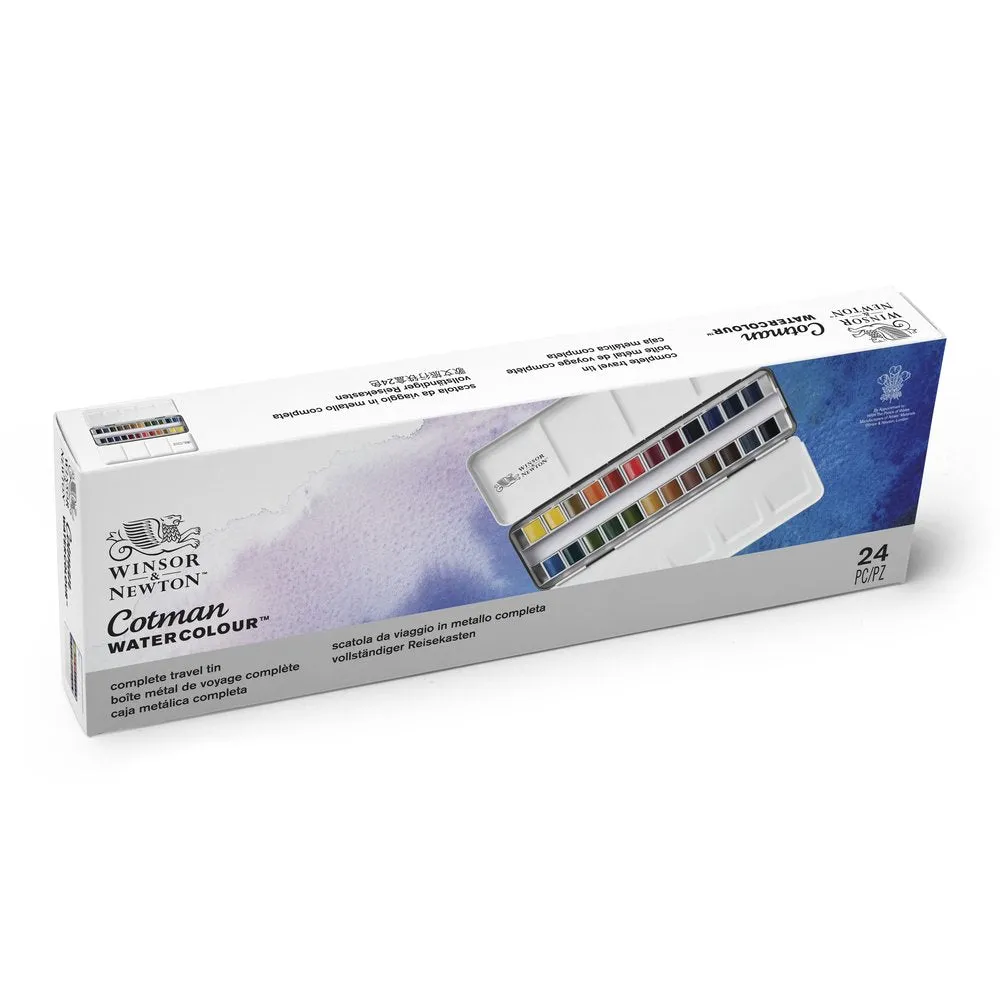 Cotman Watercolours Metal Sketchers' Box - 24 Half Pans