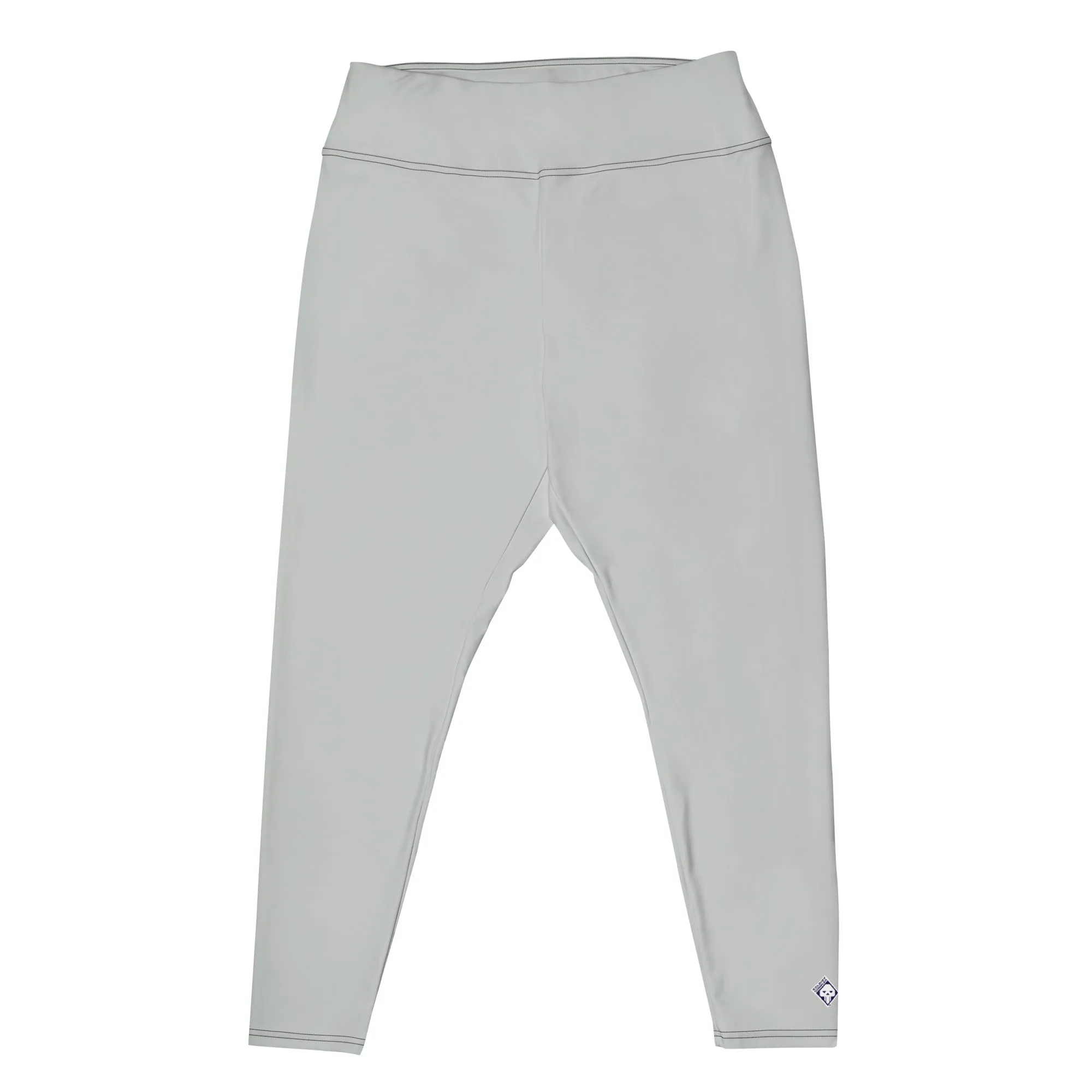 Curve Couture: Women's Plus Size Solid Color Yoga Leggings - Smoke