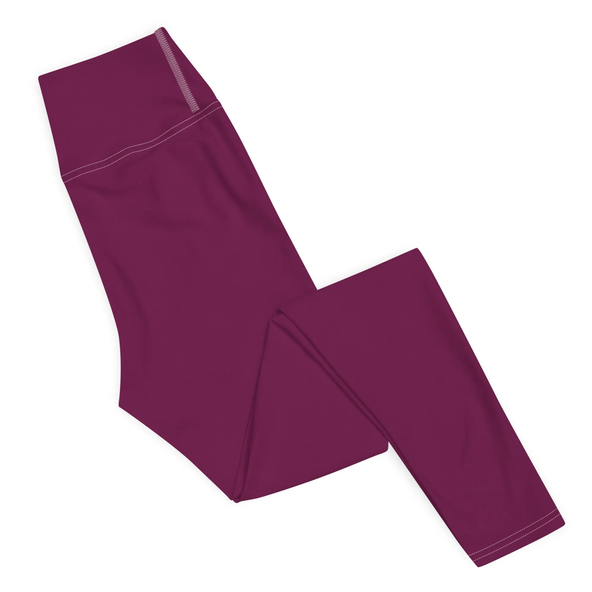 Daily Essentials: Women's Solid Color Workout Yoga Pants - Tyrian Purple
