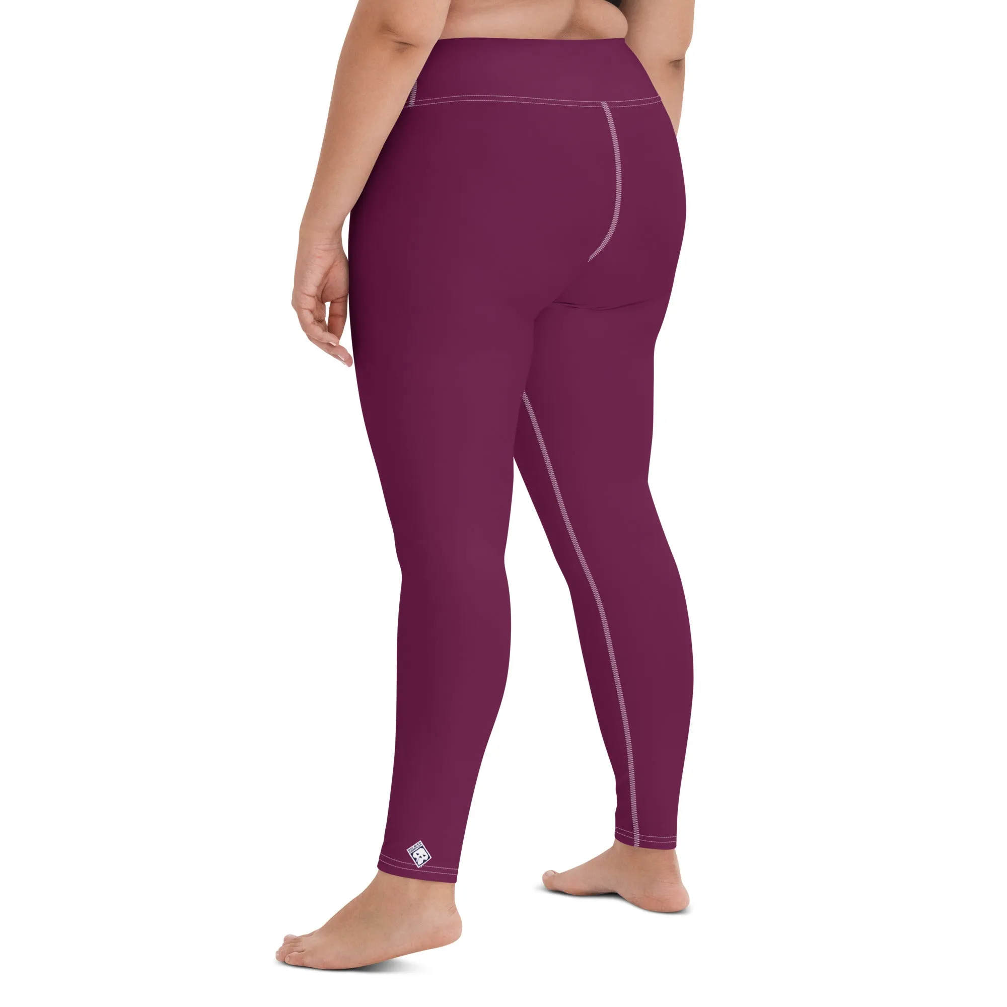 Daily Essentials: Women's Solid Color Workout Yoga Pants - Tyrian Purple