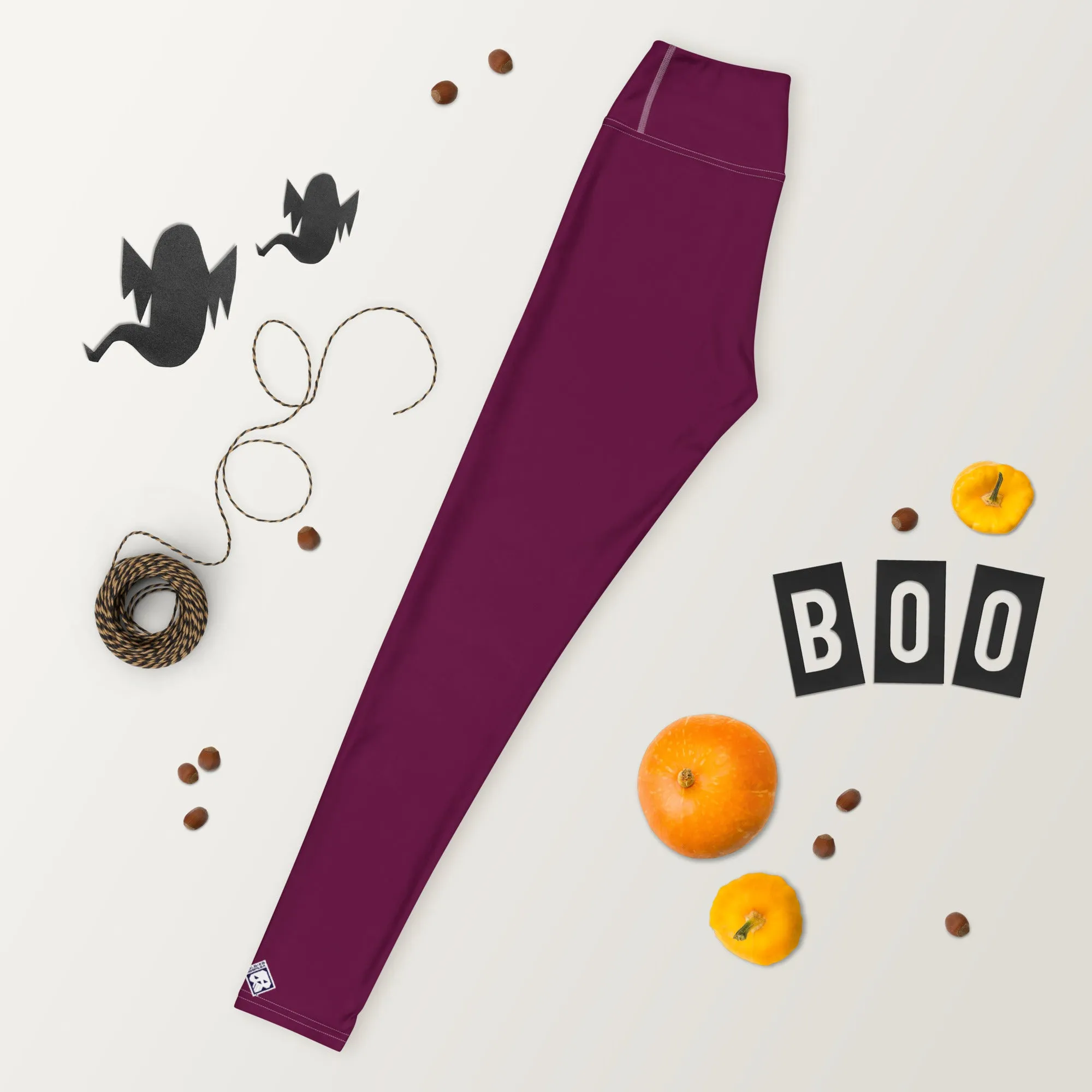 Daily Essentials: Women's Solid Color Workout Yoga Pants - Tyrian Purple
