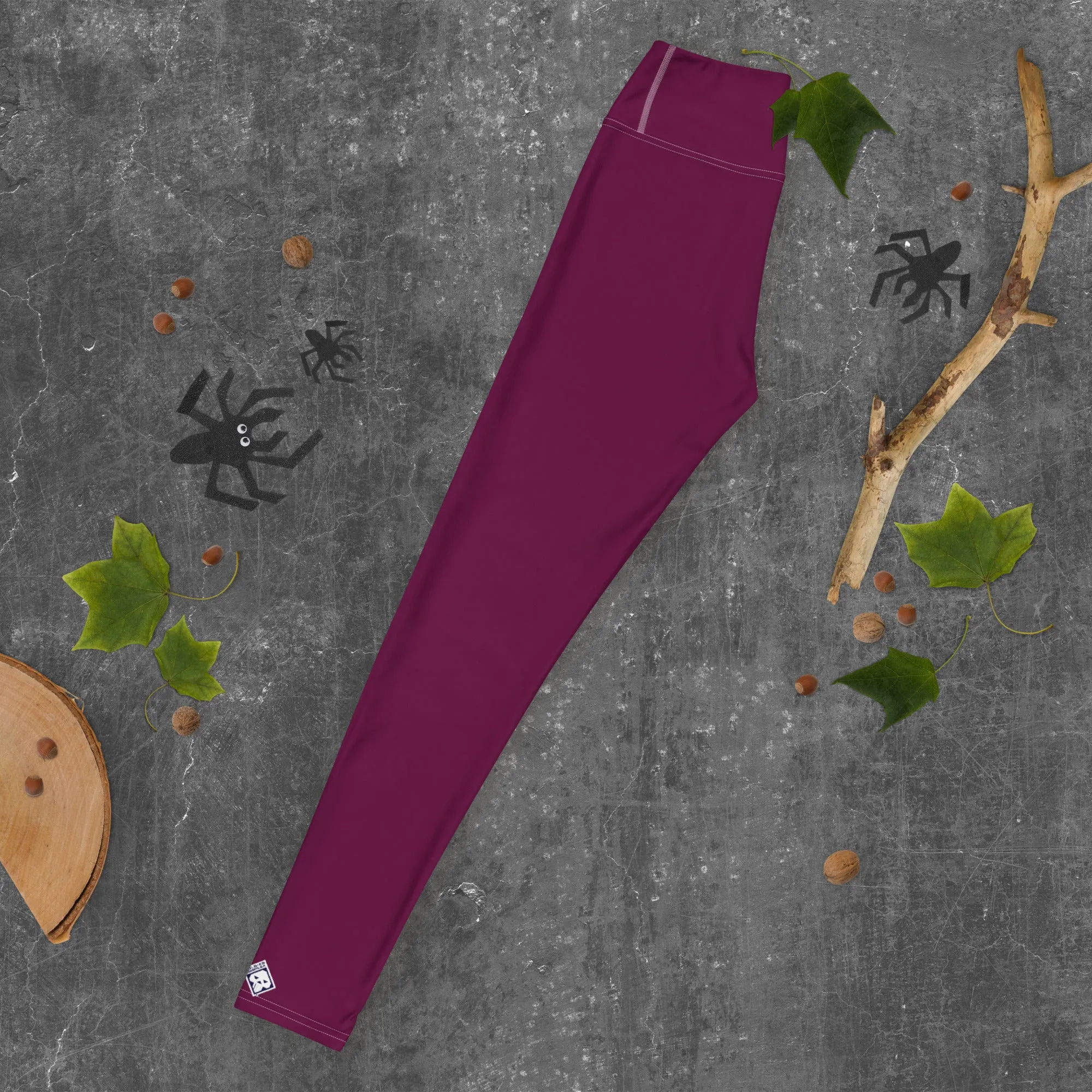 Daily Essentials: Women's Solid Color Workout Yoga Pants - Tyrian Purple