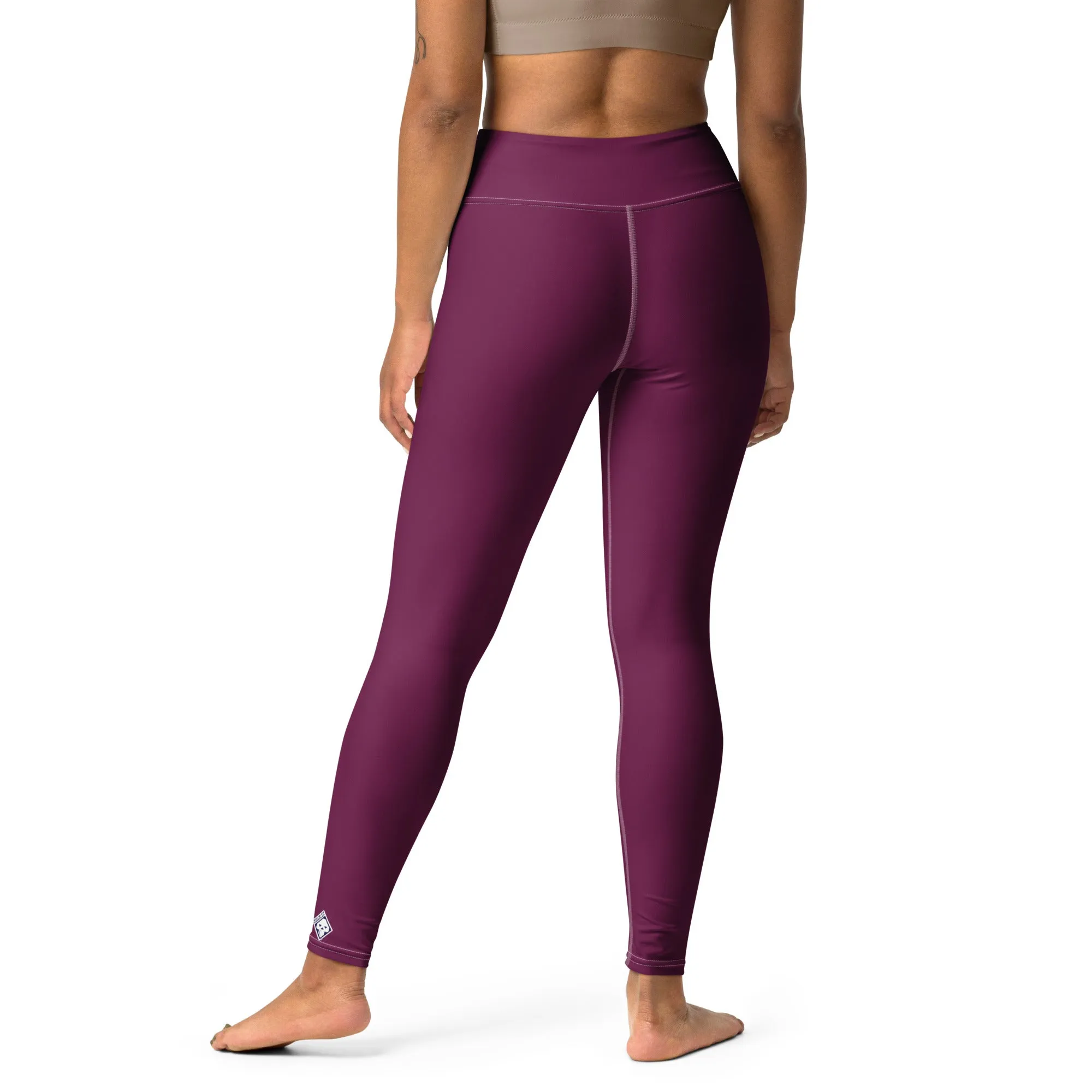 Daily Essentials: Women's Solid Color Workout Yoga Pants - Tyrian Purple