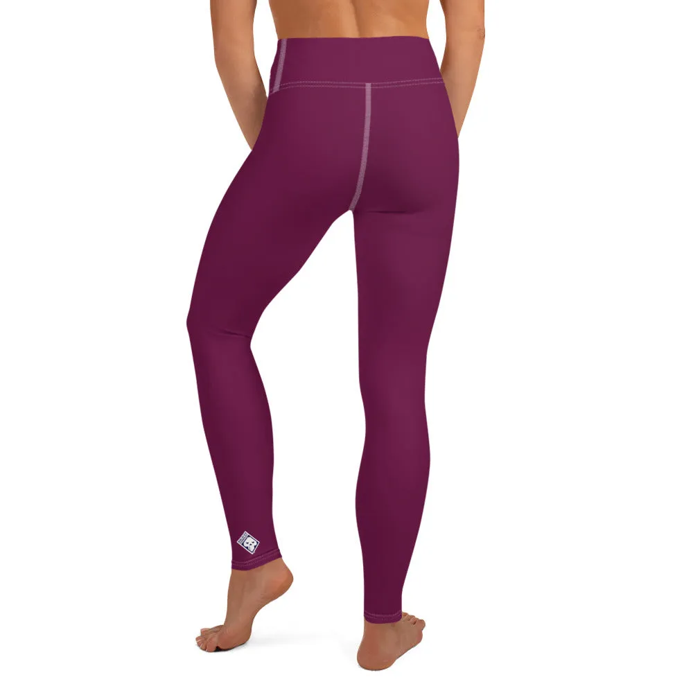 Daily Essentials: Women's Solid Color Workout Yoga Pants - Tyrian Purple
