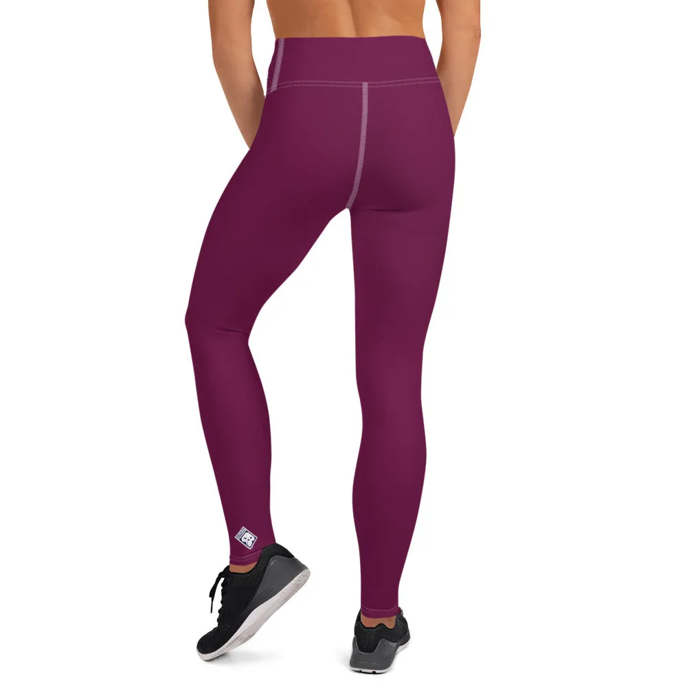 Daily Essentials: Women's Solid Color Workout Yoga Pants - Tyrian Purple