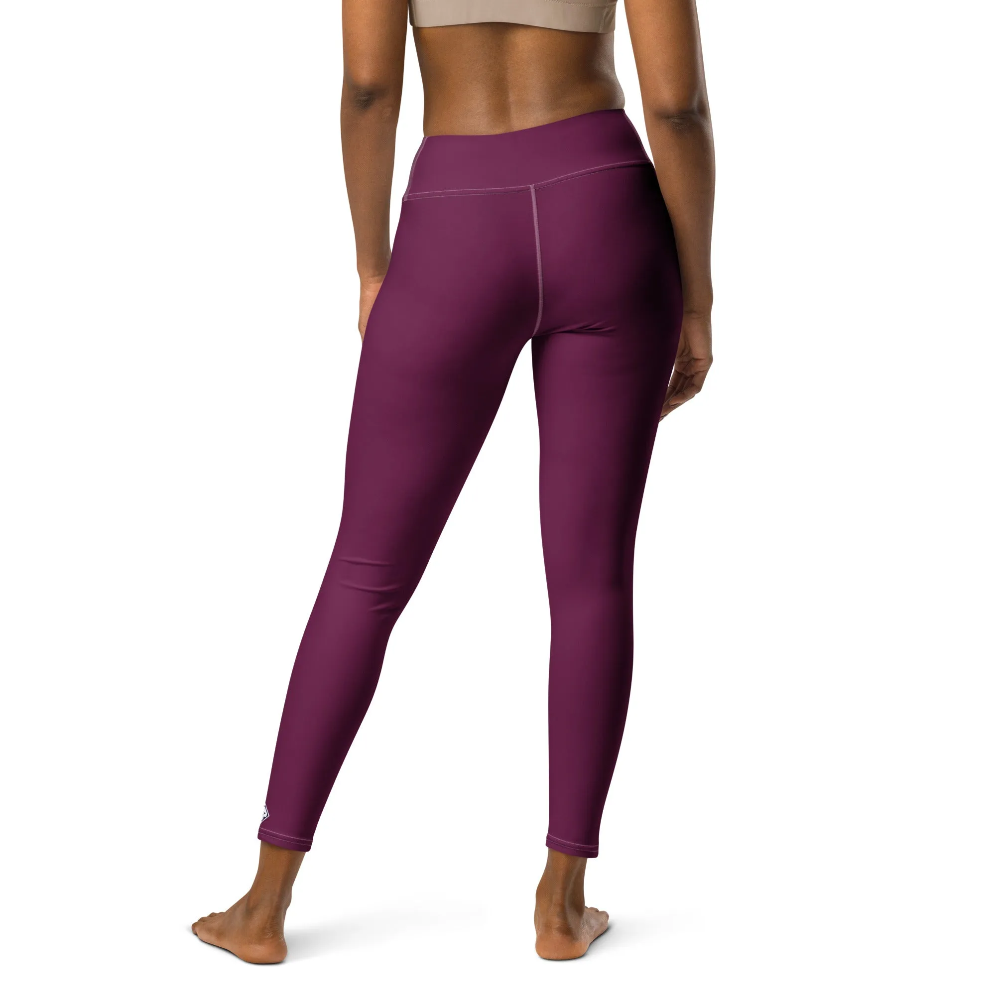 Daily Essentials: Women's Solid Color Workout Yoga Pants - Tyrian Purple