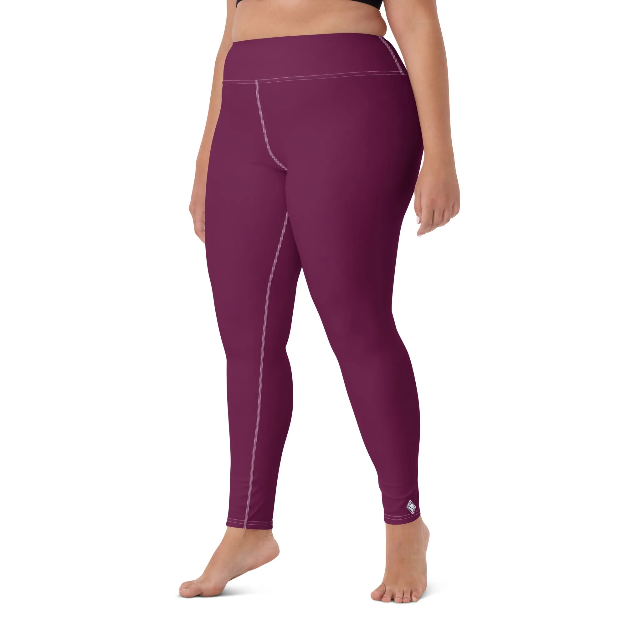 Daily Essentials: Women's Solid Color Workout Yoga Pants - Tyrian Purple