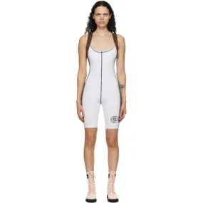 Fendi White Stretch Forever Fendi Fitness Bodysuit