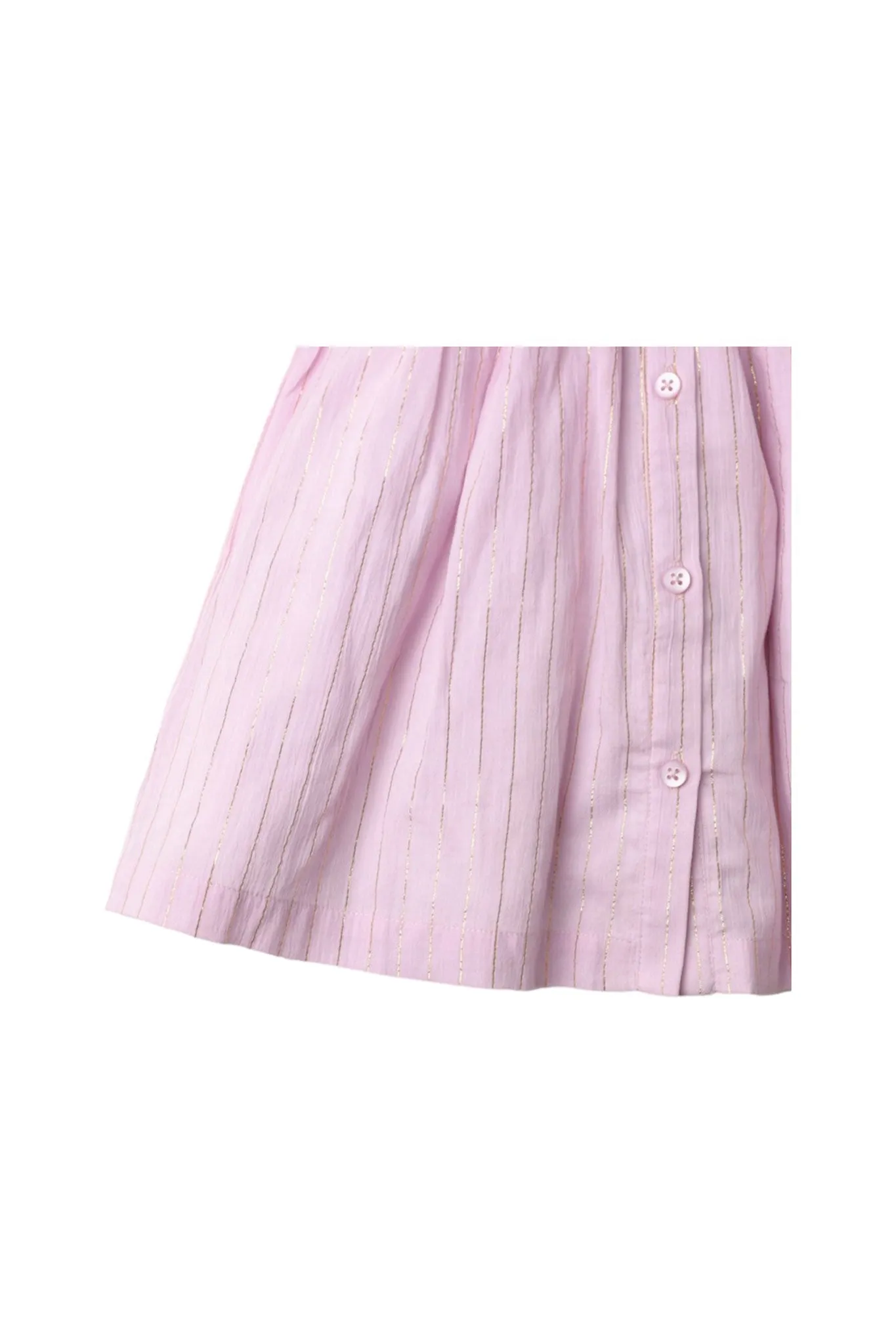 Gingersnaps Crumpled Lurex Smocked Neckline Dress