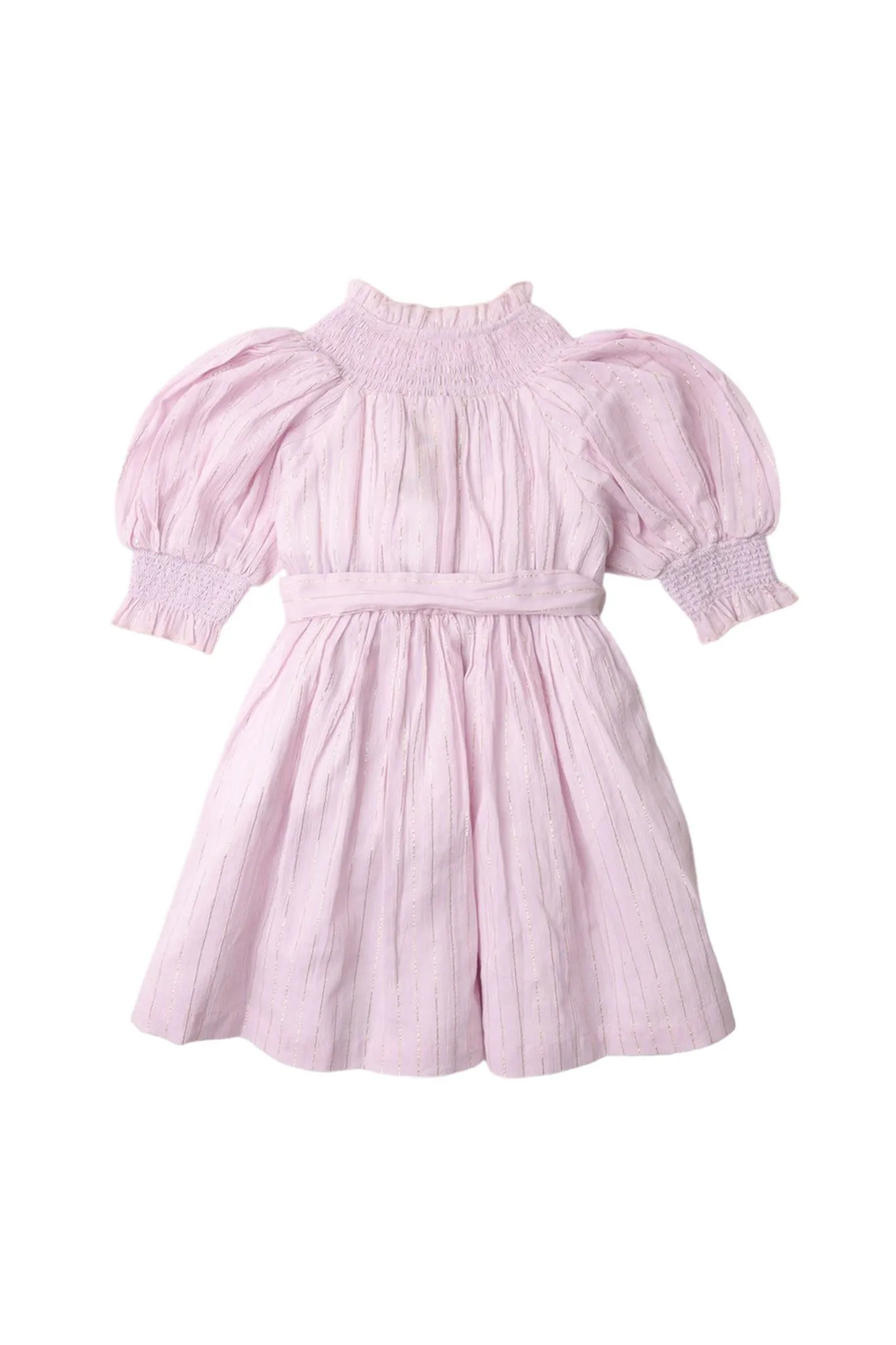 Gingersnaps Crumpled Lurex Smocked Neckline Dress