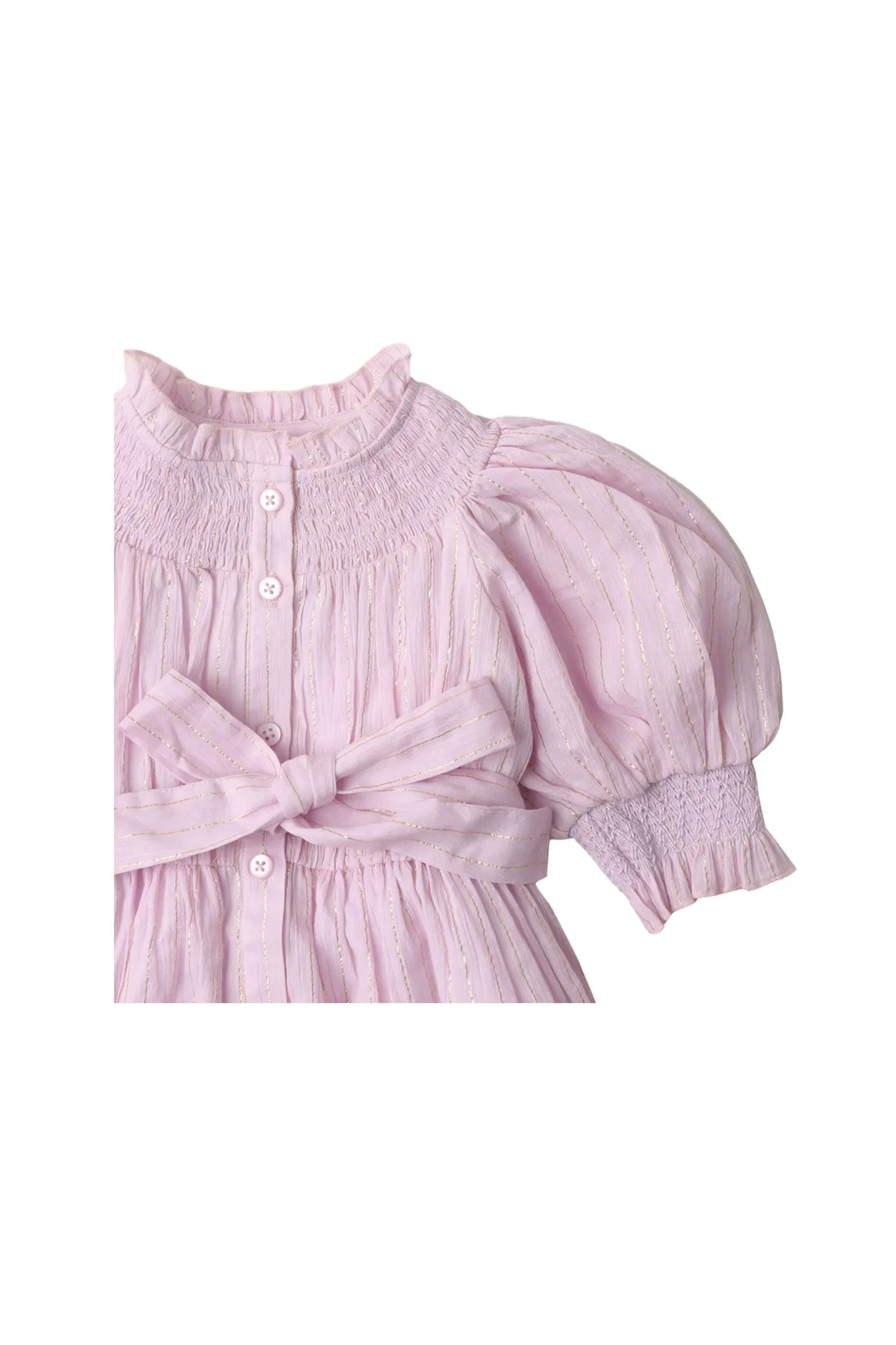 Gingersnaps Crumpled Lurex Smocked Neckline Dress