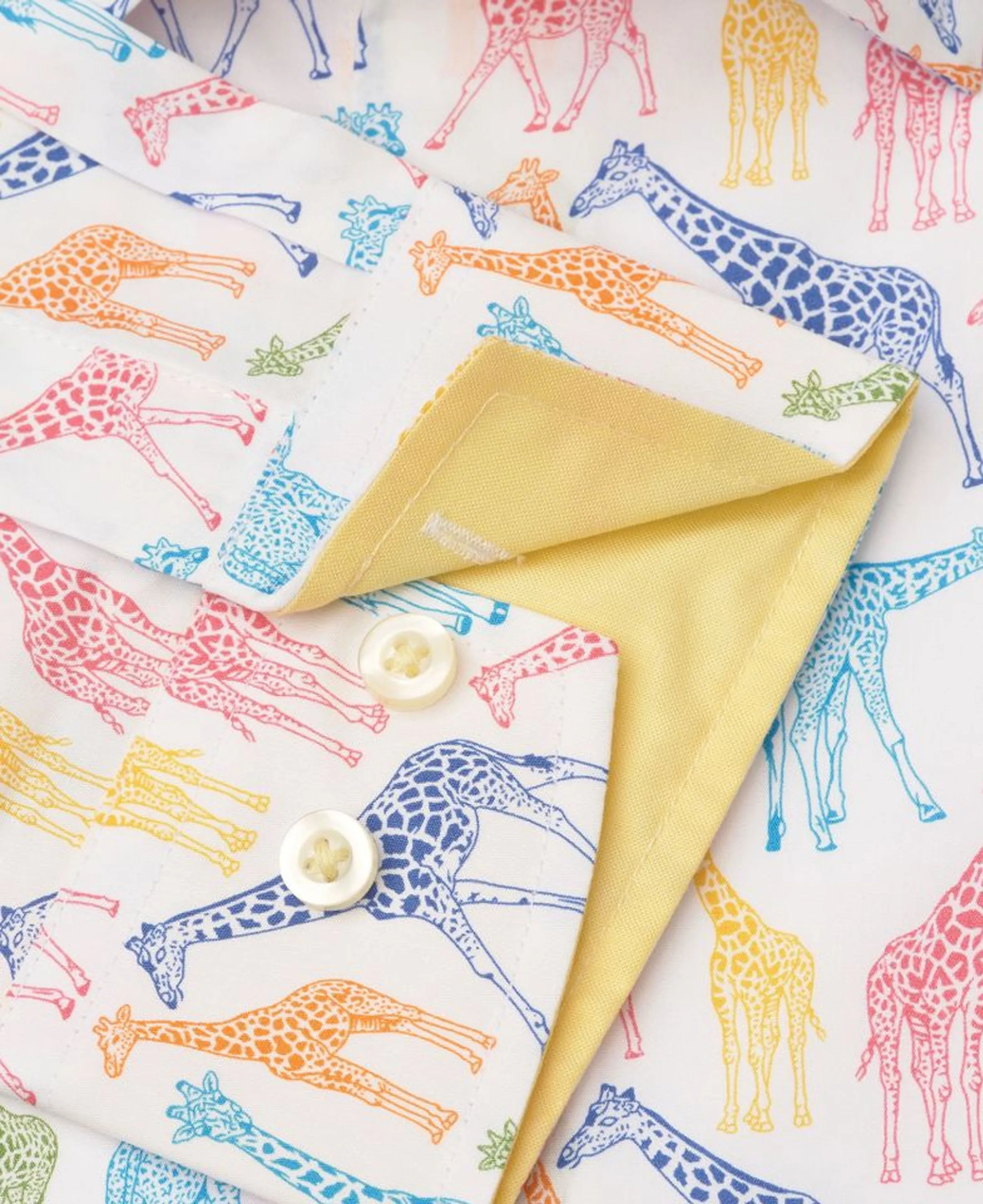 Giraffe Print Shirt - White