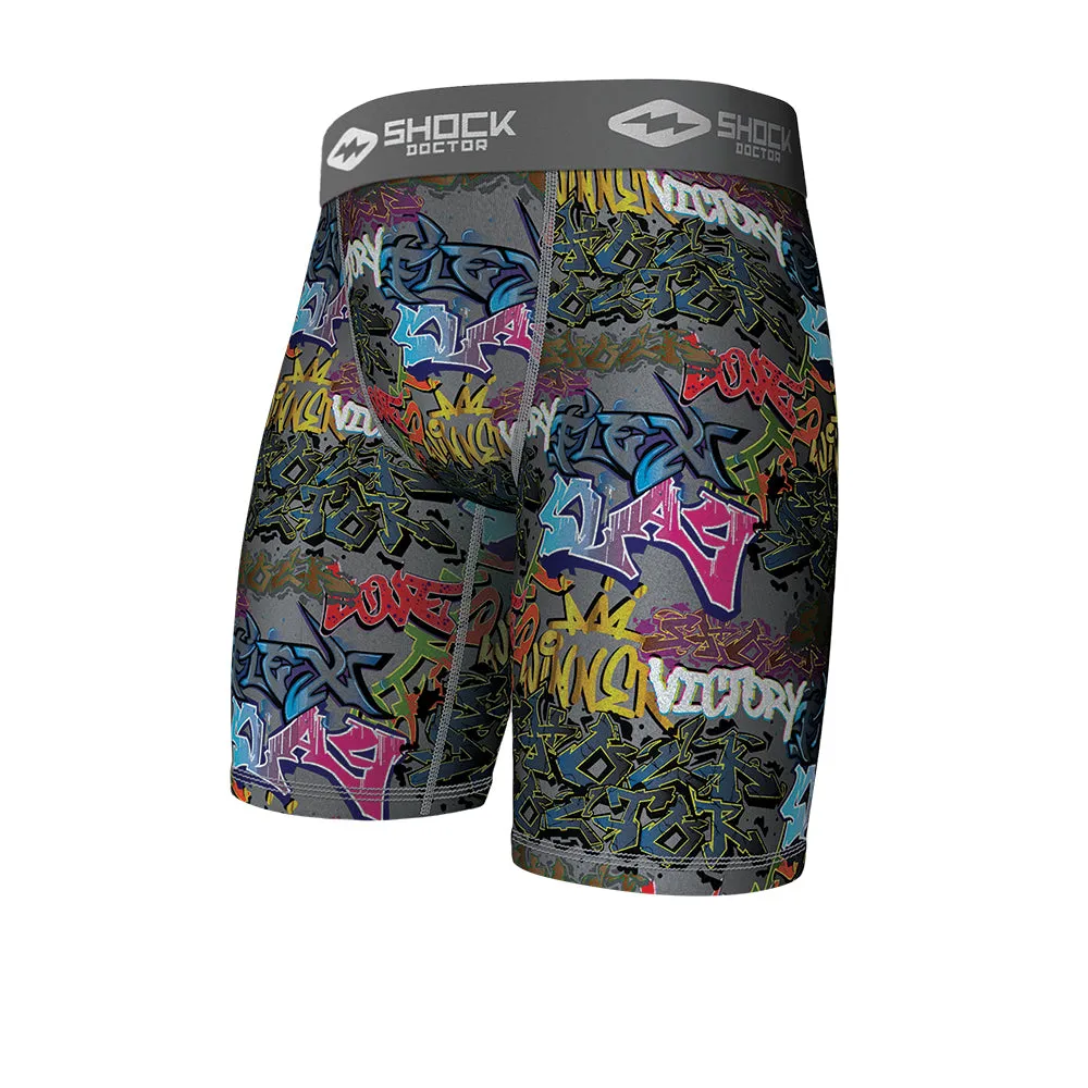 Graffiti Core Compression Short with Cup Pocket