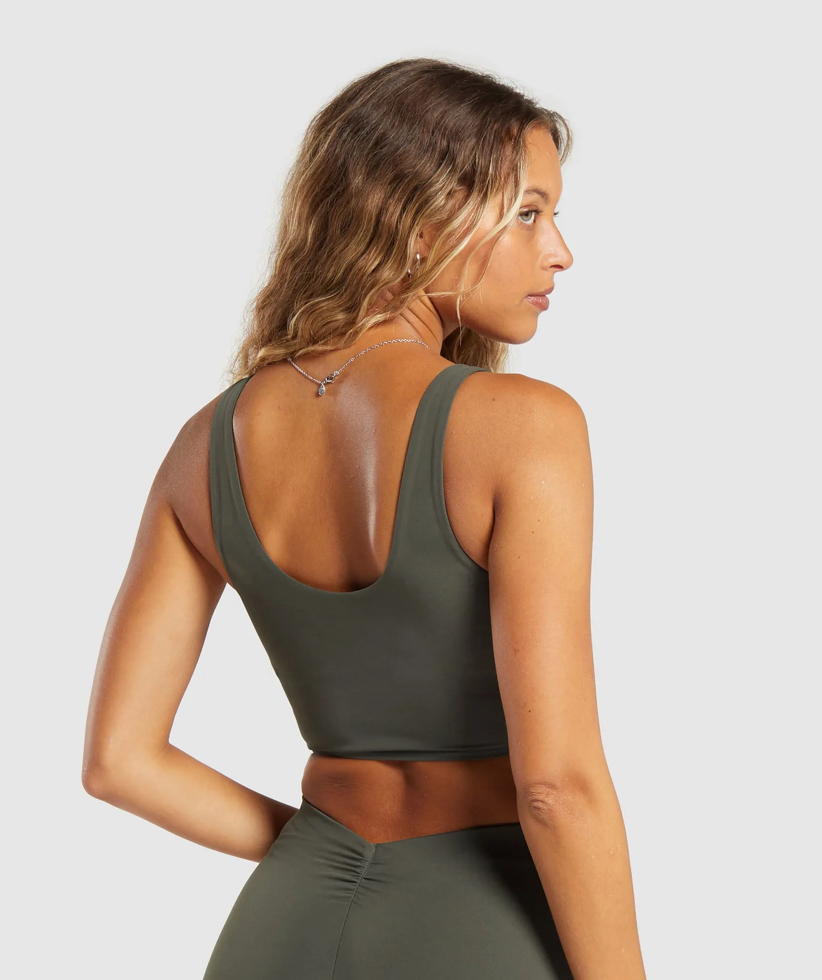 Gymshark Ruche Bralette - Strength Green
