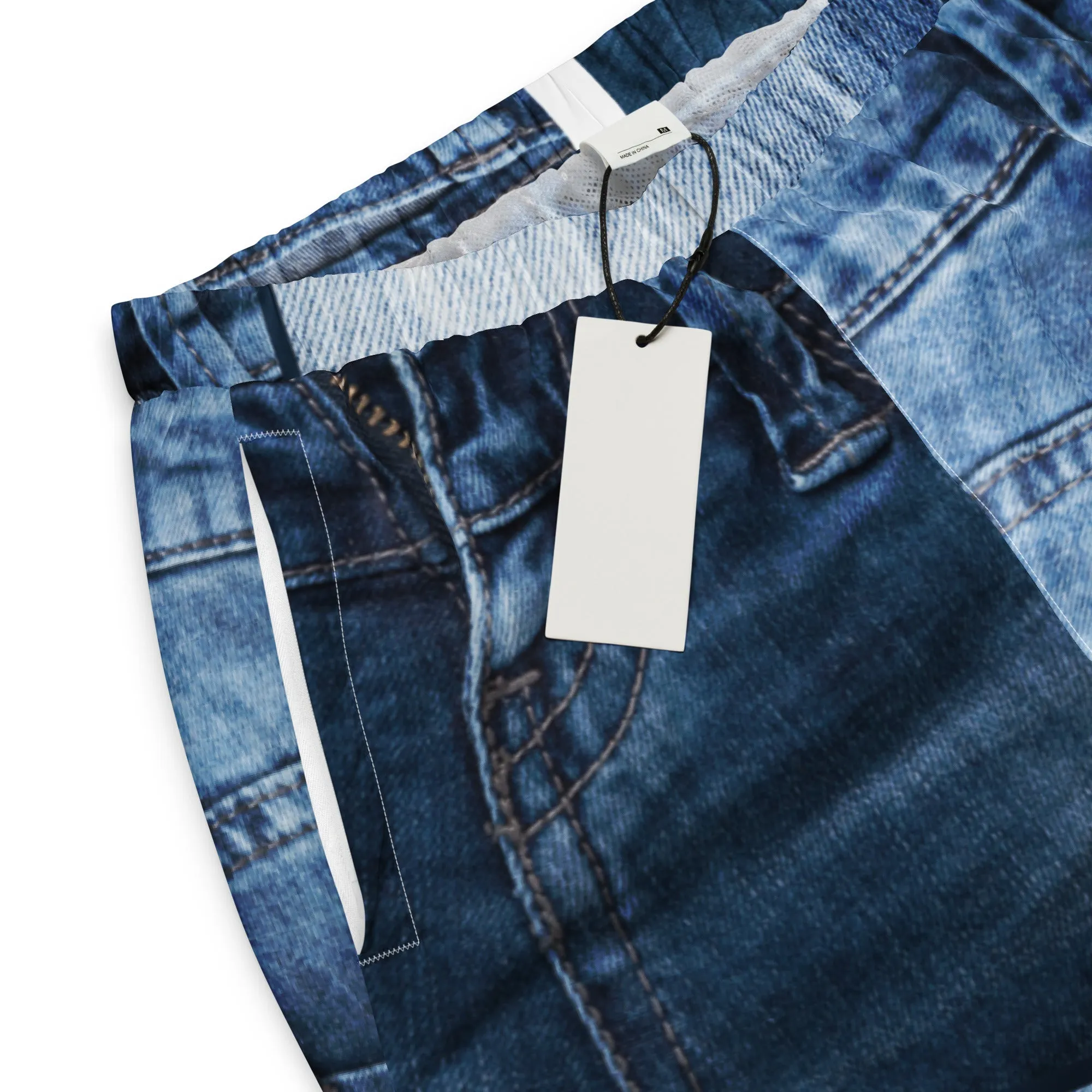 Jean Patchwork Unisex track pants