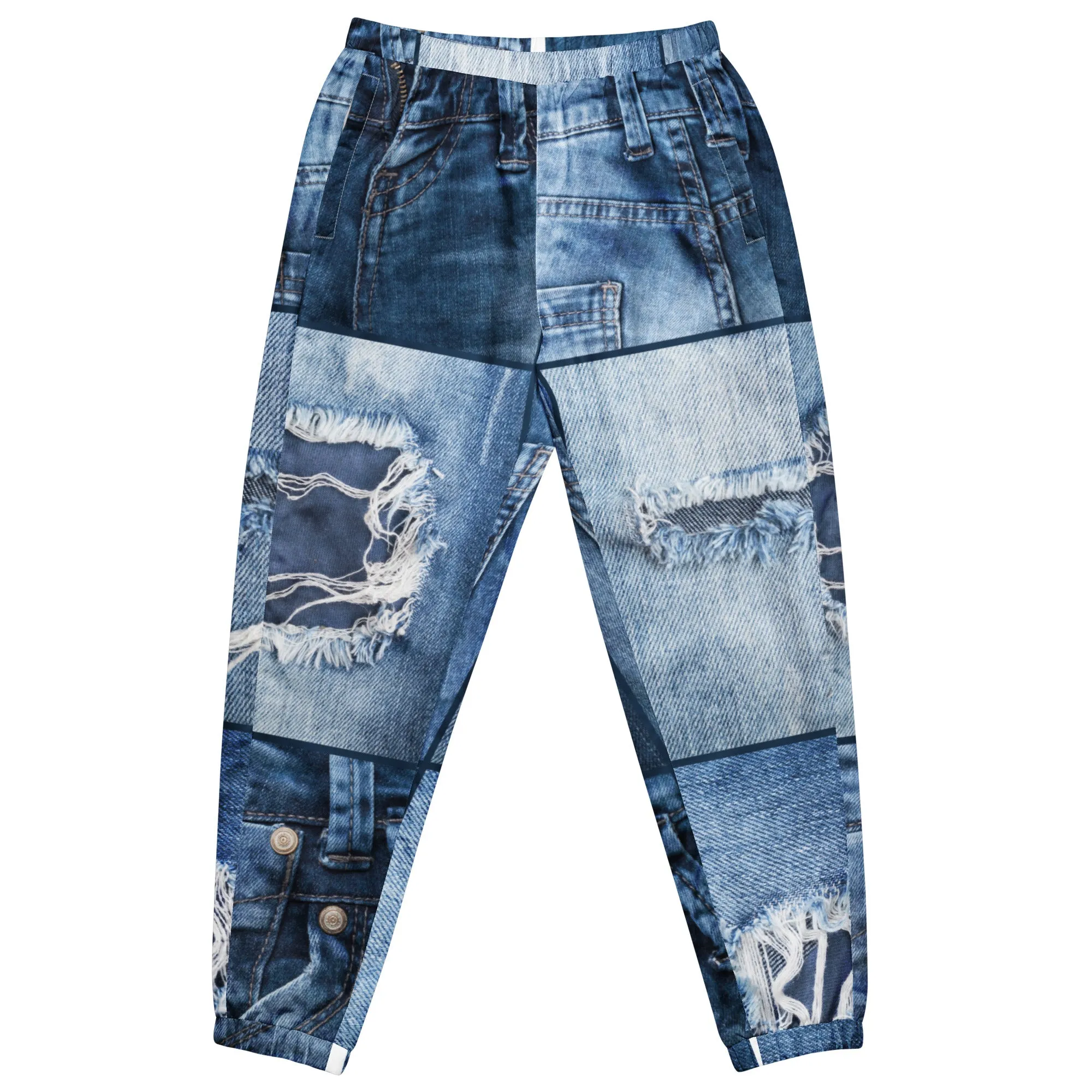 Jean Patchwork Unisex track pants