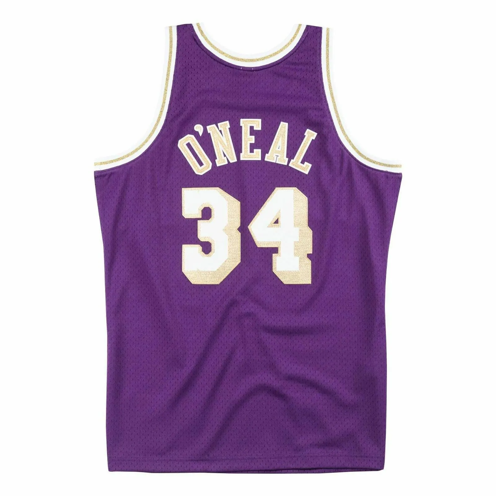 Mens Mitchell & Ness NBA CNY Swingman Jersey Lakers 96 Shaquille O'Neal