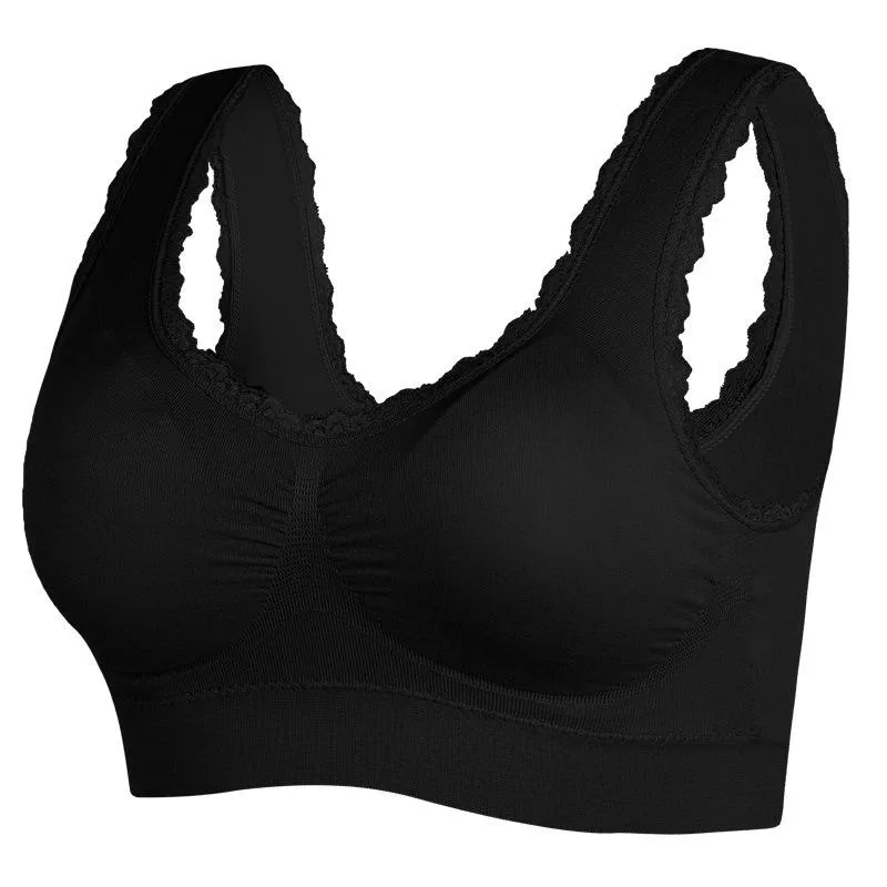 Middle-aged and Elderly Bra Underwear Plus Size Without Steel Ring Bra Women's Vest Sports Bra