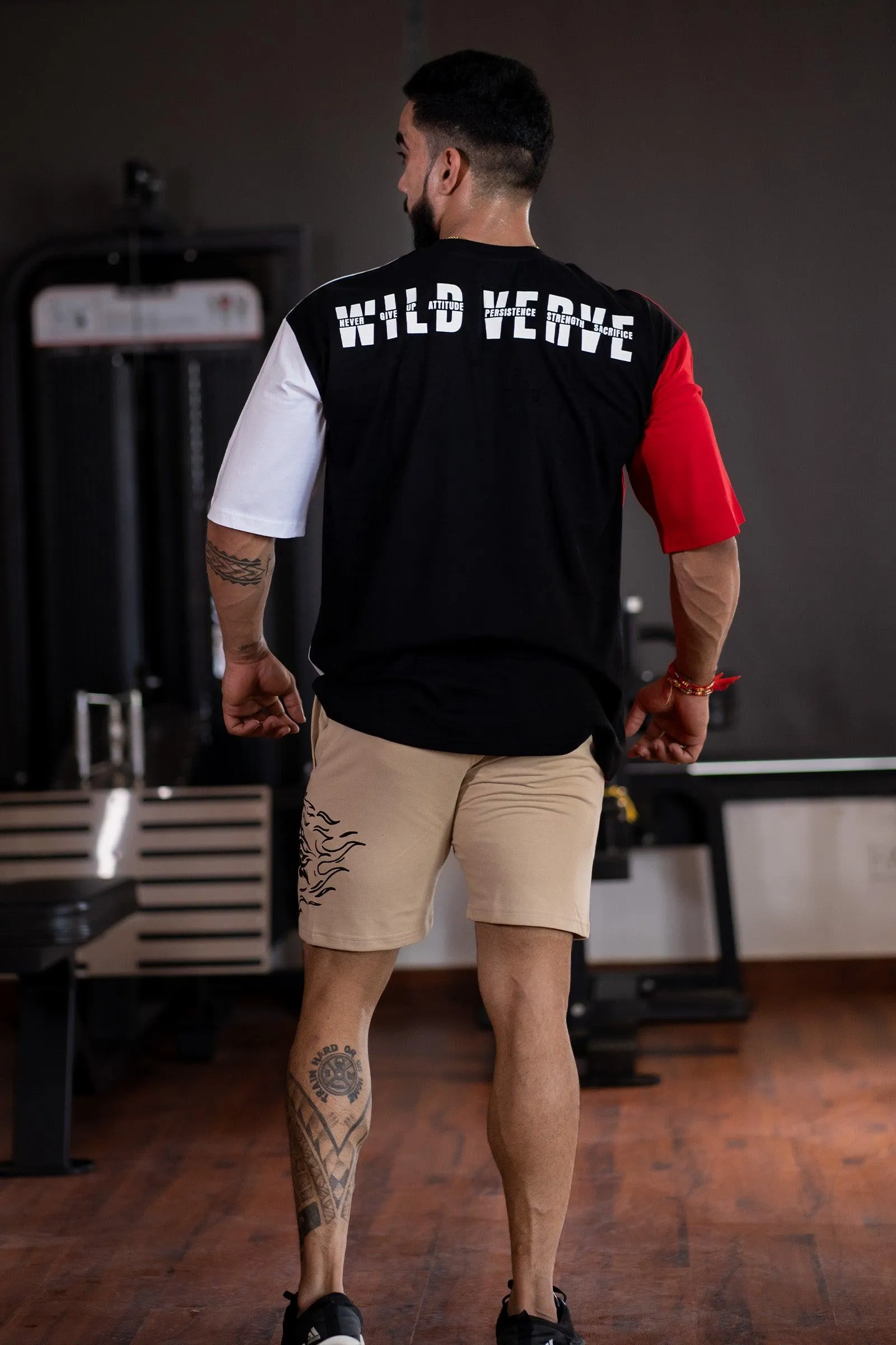 TEMPORARY MOTIVATION TRIPLE-TONE OVERSIZED T-SHIRT
