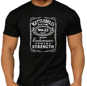 New 2019 Cotton Kettlebell Vintage T-Shirts Distressed Print Gym Training Workout Fitness Short-Sleeve T-Shirt