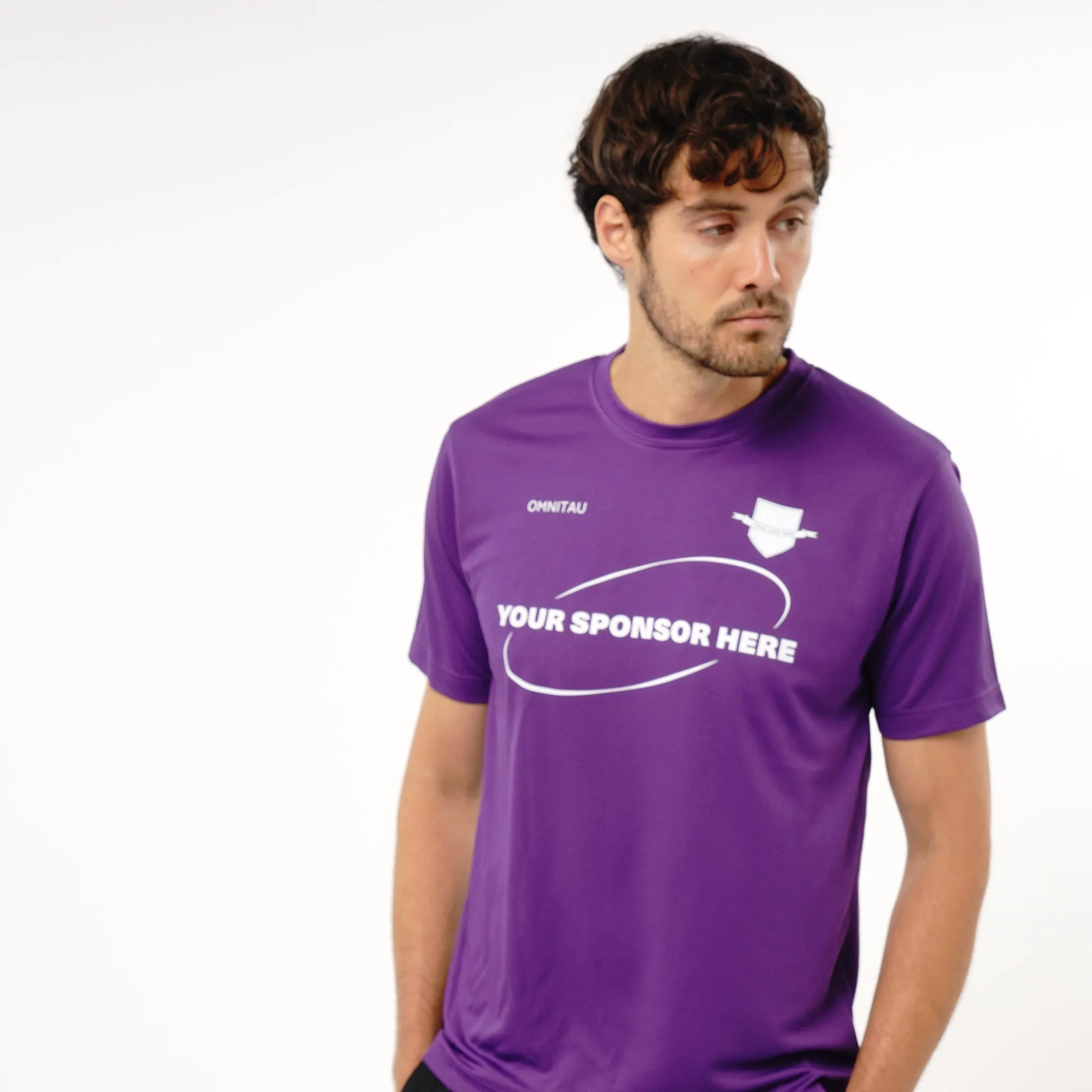 Omnitau Men's Core Football Crew Neck Shirt - Purple