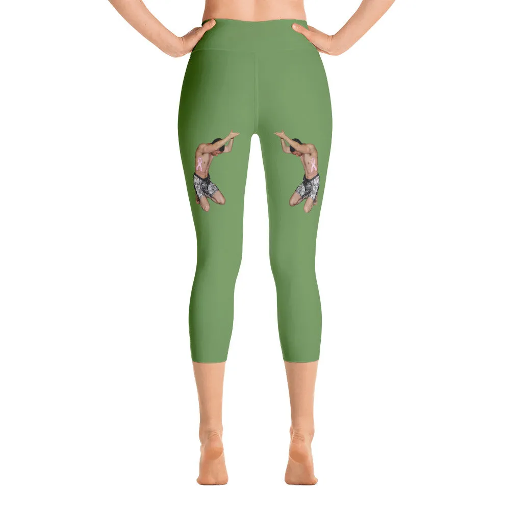 Our best viral leggings moss green woman power black letters
