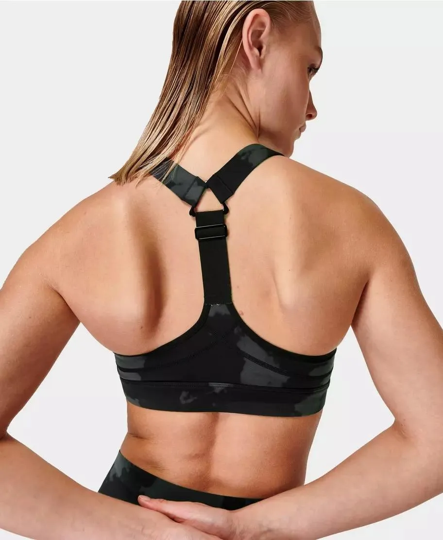 Power Medium Impact Sports Bra Sb8993a Black-Fade-Print