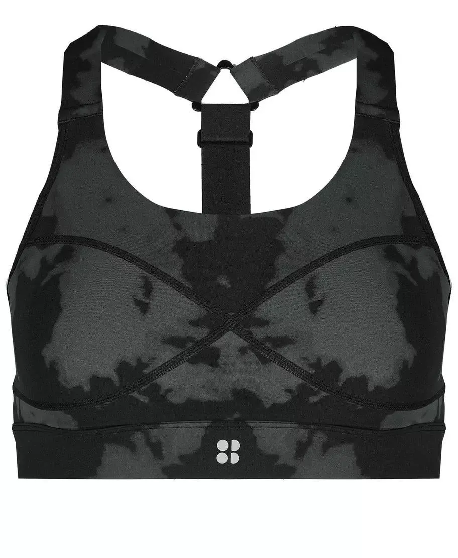 Power Medium Impact Sports Bra Sb8993a Black-Fade-Print