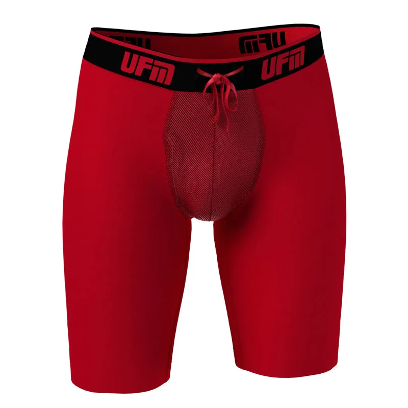 REG Support 9 Inch Boxer Briefs Polyester Black, Gray, Royal Blue & Red