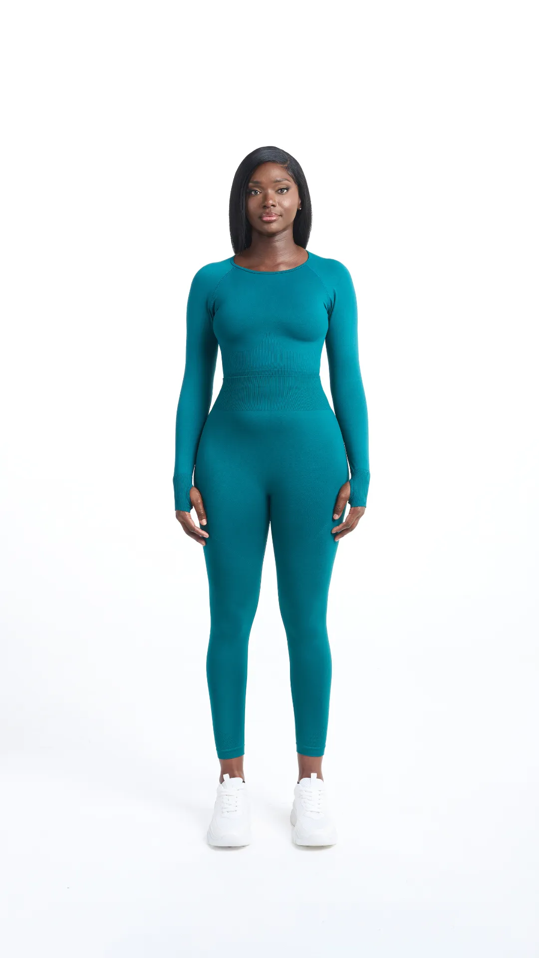 Shavo Seamless Long Sleeve Top - Turquoise